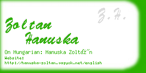 zoltan hanuska business card
